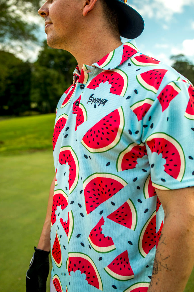 Full button clearance down golf shirts