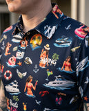 Golf Shirt - Party Polo - Boats and Hoes