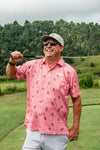 Golf Shirt - Party Polo - Flamingo Breeze