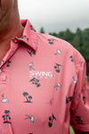 Golf Shirt - Party Polo - Flamingo Breeze