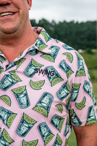 Golf Shirt - Party Polo - Tequila Sunset