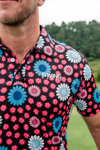 Golf Shirt - Party Polo - Daisy Haze
