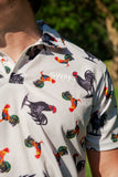 Golf Shirt - Party Polo - Big Black Cockerel