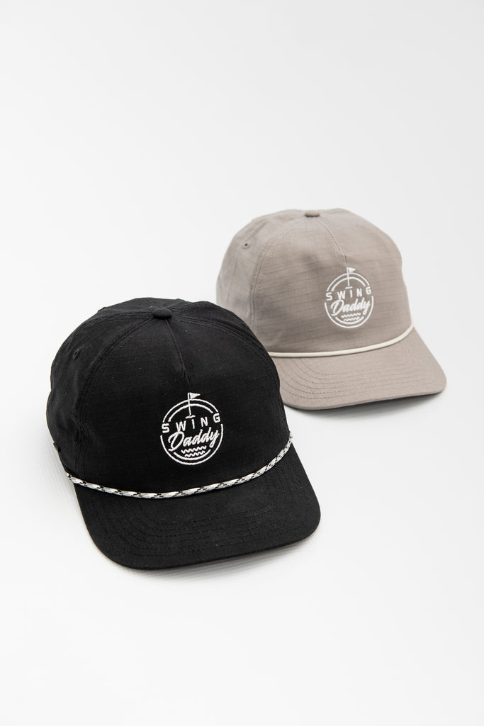 White Rope Range Cap - Rope Range - Black and White – Swing Daddy