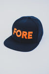 Cap - Flat Peak Fore - Navy Blue