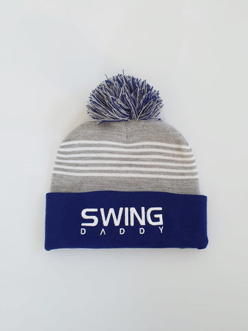 Beanie - Signature Pom Pom - Blue/Grey